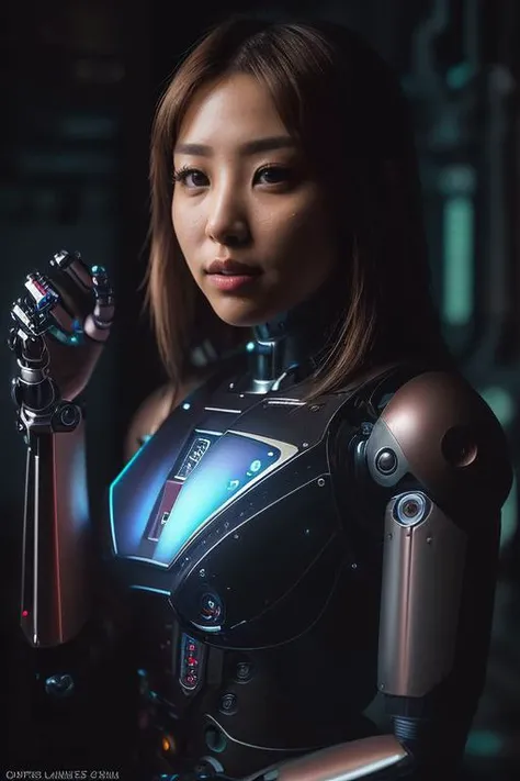 DEN_syunka_ayami,
(woman with a (robot arm:1.2) and (mechanical limbs:1.2) wearing sunglasses, human body, (android:1.2), (robot arm:1.2), machinery, (cyberpunk:1.2), punk:1.2),
bokeh, f1.4, 40mm, photorealistic, raw, 8k, textured skin, skin pores, intricate details <lora:epi_noiseoffset2:1>, epiCRealism