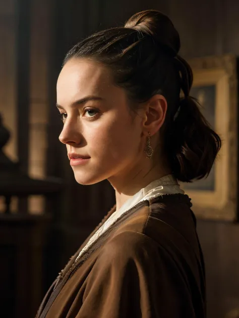 daisyrdl,a woman,(rembrandt painting:1),ponytail <lora:daisyrdl-4:1> <lora:add_detail:1> add_detail:1,