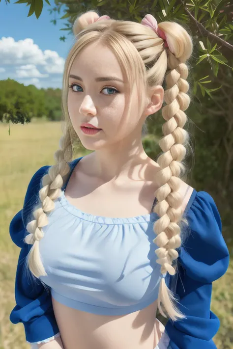 1girl, blonde_hair, blue_eyes, blue_sky, blush, (breasts), bush, cloud, cloudy_sky, day, frown, hair_ornament, hair_scrunchie, long_hair, long_sleeves, looking_at_viewer, medium_breasts, outdoors, (scrunchie:1.3), shirt, sky, solo, tree, twintails, upper_body, window
anime, hdr, soft light, ((best quality)), ((masterpiece)), (detailed),8k uhd, dslr, soft lighting, high quality, film grain, Fujifilm XT3, analog style,
<lora:AiriAkizukiV1:0.7> <lora:shojovibe_v11:0.3>