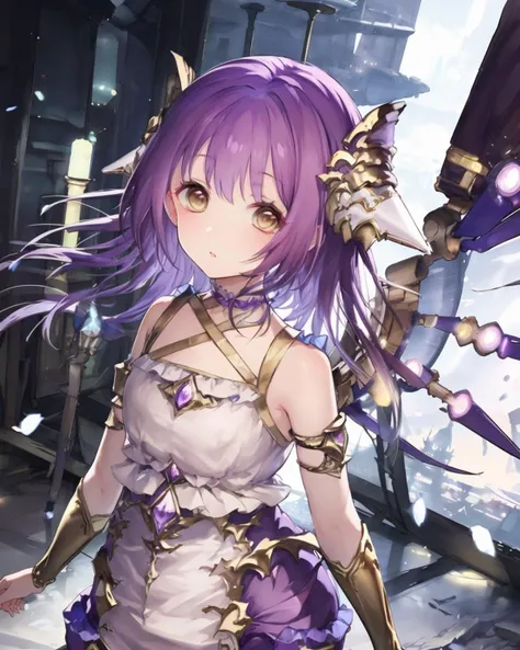 masterpiece, best quality, ultra-detailed, glistening shiny, glowing light, ray tracing, HDR, deph of field, (perfect face, detailed face, detailed eyes,perfect hands,perfect fingers), 8k,HD,ultra realistic face,ray tracing,perfect lighting,best quality, ultra-detailed, shiny eyes, (looking at viewer,open mouth smile:1.1), ((1girl)), (mature female:1.4), thicc,
<lora:aenea cslun402:0.5>, aenea, purple hair, brown eyes, mechanical wings, headgear,
groin, plump,