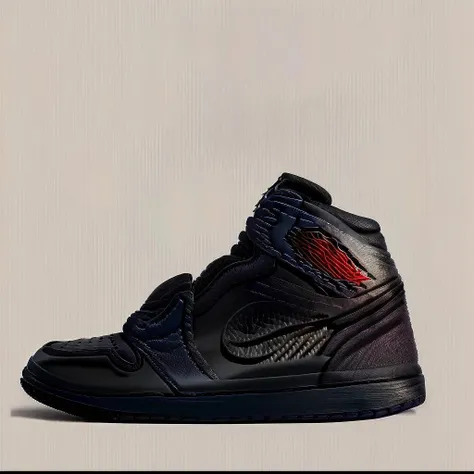 A onepiecestyle ((air jordan 1:1.3)), yohji yamamoto, ninja style, japanese inspired, white_background, black and white colorway, boots, leather, cork sole,
<lora:cosmetic - onepiecestyle:1>