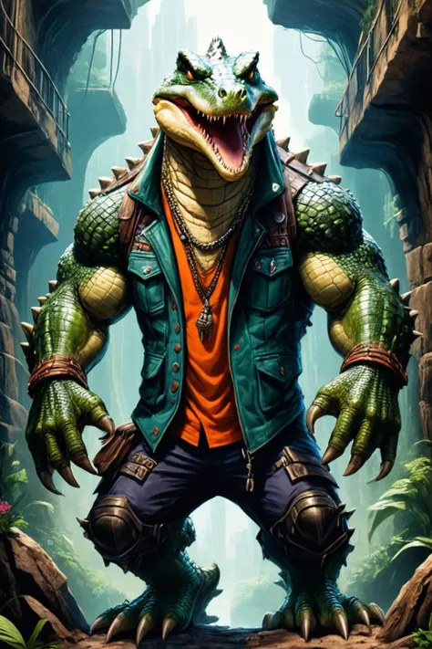 Crocodile crocodilian scalie male