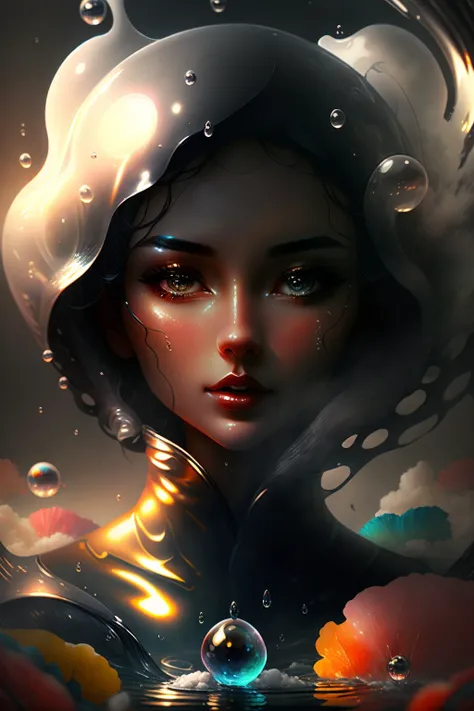 random00d, dishy, girl, shiny face, water drop, weather, Imperceptible detail , <lora:random00d_v2-000010:1>
