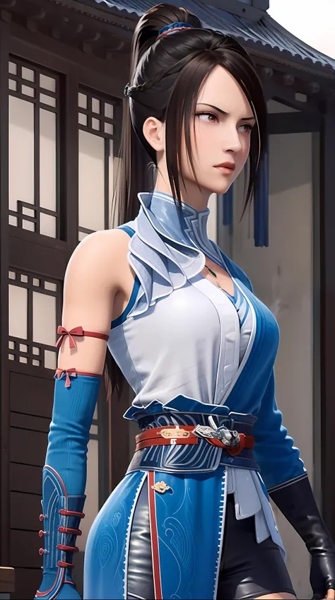 masterpiece,best quality,1girl, long hair, ponytail, chinese clothes, <lora:jiruxue:0.8>, cowboy shot, dynamic pose, dynamic angle,