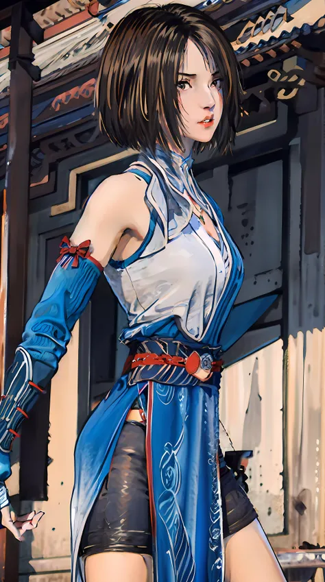 masterpiece,best quality,1girl, short hair, chinese clothes, <lora:jiruxue:0.8>, cowboy shot, dynamic pose, dynamic angle,