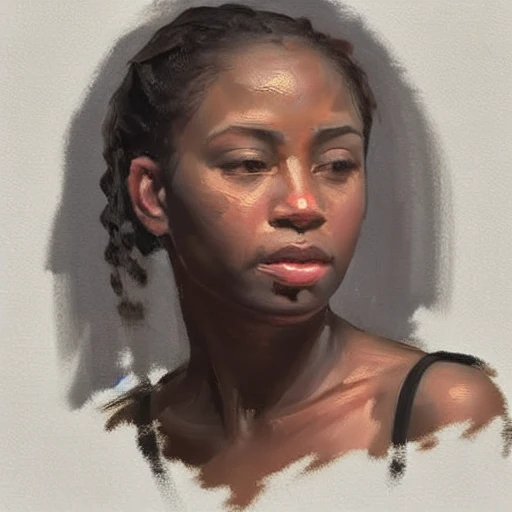<lora:oilsketch:1> oilsketch a young black woman