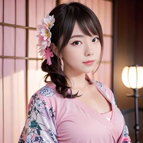 (((1 girl))), (8k, best quality, masterpiece:1.2),(upper body 1:2) (realistic, photorealistic, photo-realistic:1.37), ultra-detailed, beautiful detailed eyes, beautiful detailed nose, (((balanced eyes))), ((upper body 1:2)),((big breasts)), (((sweater))), natural skin texture, 24mm, 4k textures, soft cinematic light, adobe lightroom, photolab, hdr, intricate, elegant, highly detailed, sharp focus, ((((cinematic look)))), soothing tones, insane details, intricate details, hyperdetailed, low contrast, soft cinematic light, dim colors, exposure blend, hdr, faded, slate atmosphere, <lora:Zoe:0.65>, (((kimono))), (((Japanese clothes))),(((light pink kimono)))