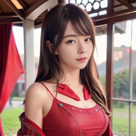 (((1 girl))), (8k, best quality, masterpiece:1.2),(upper body 1:2) (realistic, photorealistic, photo-realistic:1.37), ultra-detailed, beautiful detailed eyes, beautiful detailed nose, (((balanced eyes))), ((upper body 1:2)),((big breasts)), (((sweater))), natural skin texture, 24mm, 4k textures, soft cinematic light, adobe lightroom, photolab, hdr, intricate, elegant, highly detailed, sharp focus, ((((cinematic look)))), soothing tones, insane details, intricate details, hyperdetailed, low contrast, soft cinematic light, dim colors, exposure blend, hdr, faded, slate atmosphere, <lora:Zoe:0.68>, (((french traditional red dress))), (((fully covered))), (((red cloak)))