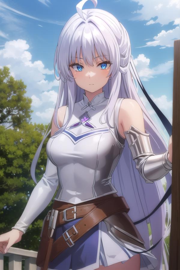 A close up of a person with long hair and a sword - SeaArt AI