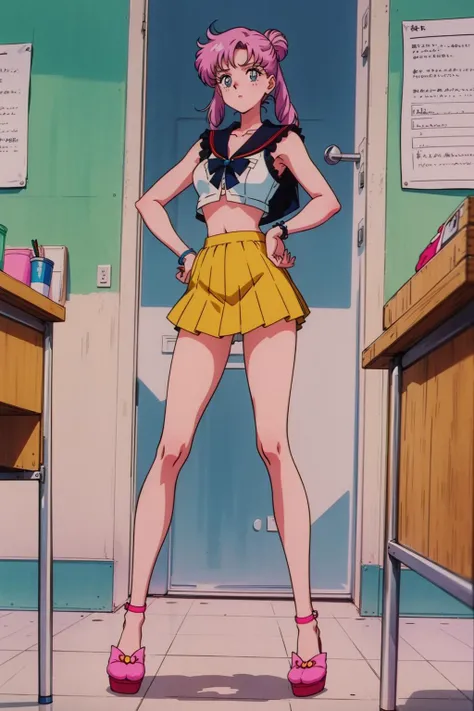 (nsfw:1.1),wearing tennis_outfit,(day:1.7), Japan, Tokyo, classroom, (upskirt:1.5),(from very below,ceiling:1.7),(cowboy shot), (cute-tennis-uniform-costume:1.9),black_hair,Long_hair,Bangs,ponytail,cleavage,(rope shibari over the clothes:1.7),(arms behind head,tie both wrists together:1.7),(stand split leg_i-balanced_toe up_show white-high-cut-panty from micro-miniskirt:1.9),Beautiful character design, perfect eyes, perfect face,(frown,closed mouth,clench teeth,disgust,crying,opened eyes tightly,glareing,anger,sad,nose-blushing,:1.3), looking at viewer, official art,extremely detailed CG unity 8k wallpaper, perfect lighting,Colorful, Bright_Front_face_Lighting, (masterpiece:1.0),(best_quality:1.0), ultra high res,4K,ultra-detailed, photography, 8K, HDR, highres, absurdres:1.2, Kodak portra 400, film grain, blurry background, bokeh:1.2, lens flare, (vibrant_color:1.2) (Beautiful,medium_Breasts:1.4), (beautiful_face:1.5),(narrow_waist),
