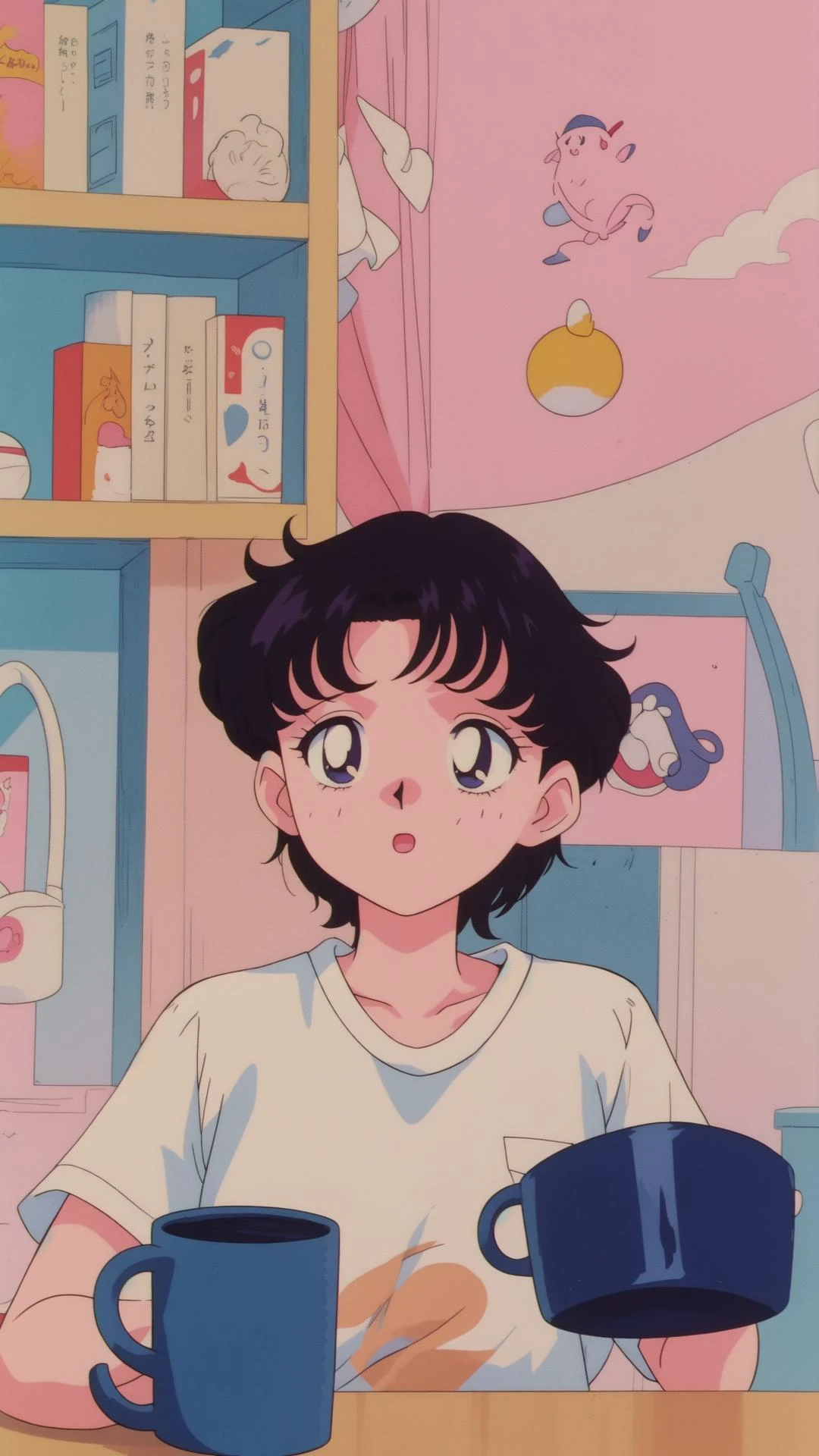 Mugs
<lora:EPTakeuchiNaokoStyle-03:1> EPTakeuchiNaokoStyle, 1990s \(style\), anime screencap, retro artstyle, anime coloring, traditional media, (Masterpiece:1.3) (best quality:1.2) (high quality:1.1)