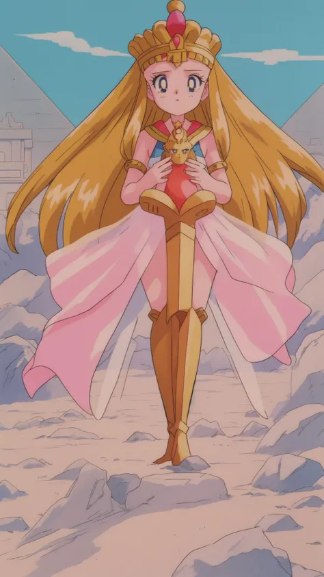 the Sphinx guarding the Egyptian pyramids under a clear sky
<lora:EPTakeuchiNaokoStyle-03:1> EPTakeuchiNaokoStyle, 1990s \(style\), anime screencap, retro artstyle, anime coloring, traditional media, (Masterpiece:1.3) (best quality:1.2) (high quality:1.1)