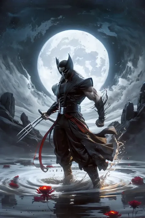 Silhouette style (the wolverine:1.3),(waterpaint:1.2),wolf,wild power,villain,fighting stance,Horror-themed Reaper from Overwatch strikes a dramatic pose in a moonlit water landscape adorned with vibrant red flowers,creating a scene that seamlessly balances elegance and mystery. The exaggerated,a huge white snake interacts around him,dynamic posture of Reaper adds a touch of theatricality to the composition. The moonlight reflects off the water's surface,casting a serene glow on the surroundings. The intricate architectural elements in the backdrop contribute to the overall aesthetic,combining elements of fantasy and reality. The vivid red flowers add a contrasting and haunting beauty to the scene,enhancing the visual impact of the character's presence. This artwork aims for a balance between the ethereal and the ominous,emphasizing Reaper's enigmatic persona in the moonlit setting.,
bleach,masterpiece,best quality,8k,HDR,. Eerie,unsettling,dark,spooky,suspenseful,grim,highly detailed,<lora:é»æ´ral-blackhole-sdxl:0.6>, ral-blackhole,a mysterious vortex,xianxia,airs of the states (a section of the classic of poetry), . High contrast, minimalistic, black and white, stark, dramatic