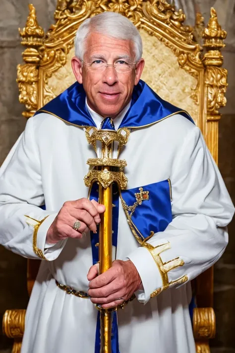 roger wicker <lora:senate_047_roger_wicker:0.65> , face closeup, face focus, shirt, formal, suit, collared shirt, white shirt, jacket,
Clad in a medieval jester outfit with bells on the hat, standing in a castle's throne room, holding a scepter with a funny face on top,
best quality, masterpiece, HDR, professional, studio quality, highres,