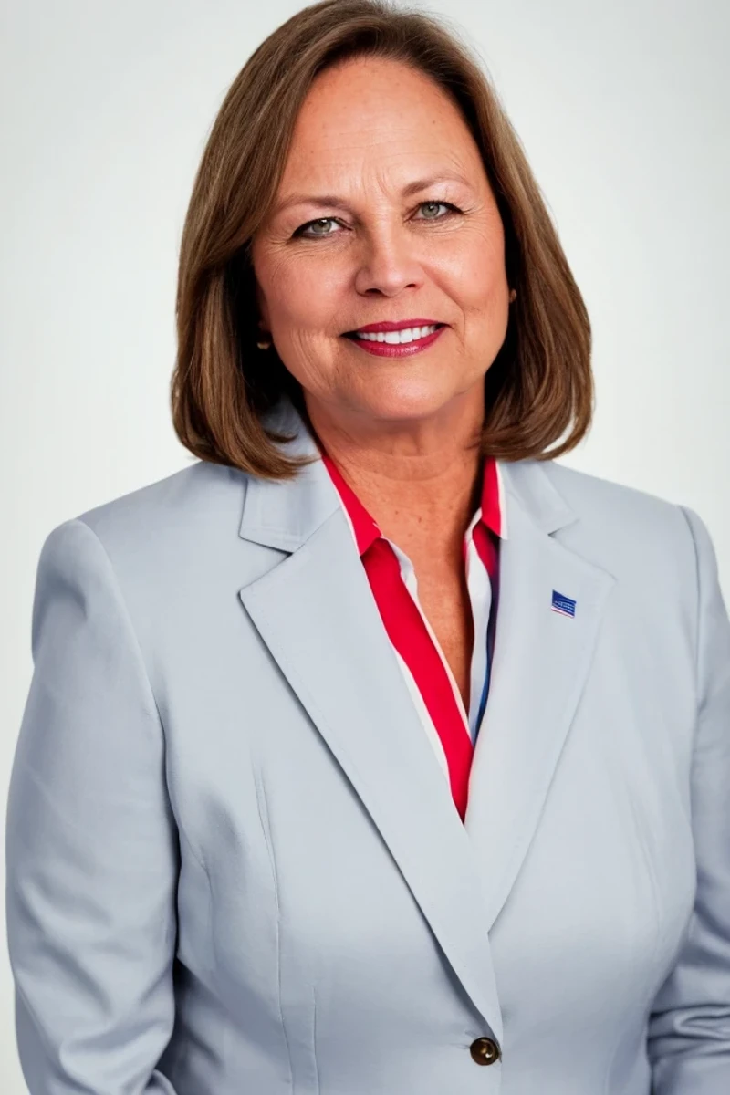 deb fischer <lora:senate_053_deb_fischer:0.65> , face closeup, face focus, shirt, formal, suit, collared shirt, white shirt, jacket,
American flag at background ,
best quality, masterpiece, HDR, professional, studio quality, highres,