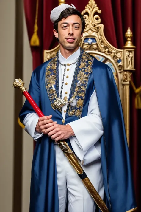 jon ossoff <lora:senate_019_jon_ossoff:0.65> , face closeup, face focus, shirt, formal, suit, collared shirt, white shirt, jacket,
Clad in a medieval jester outfit with bells on the hat, standing in a castle's throne room, holding a scepter with a funny face on top,
best quality, masterpiece, HDR, professional, studio quality, highres,