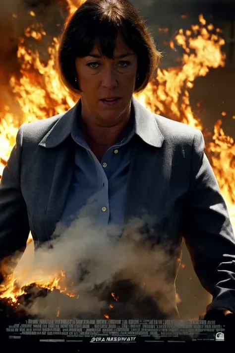 patty murray <lora:senate_093_patty_murray:0.65> , face closeup, face focus, shirt, formal, suit, collared shirt, white shirt, jacket,
explossion in the background, fire and smoke, movie poster,
best quality, masterpiece, HDR, professional, studio quality, highres,