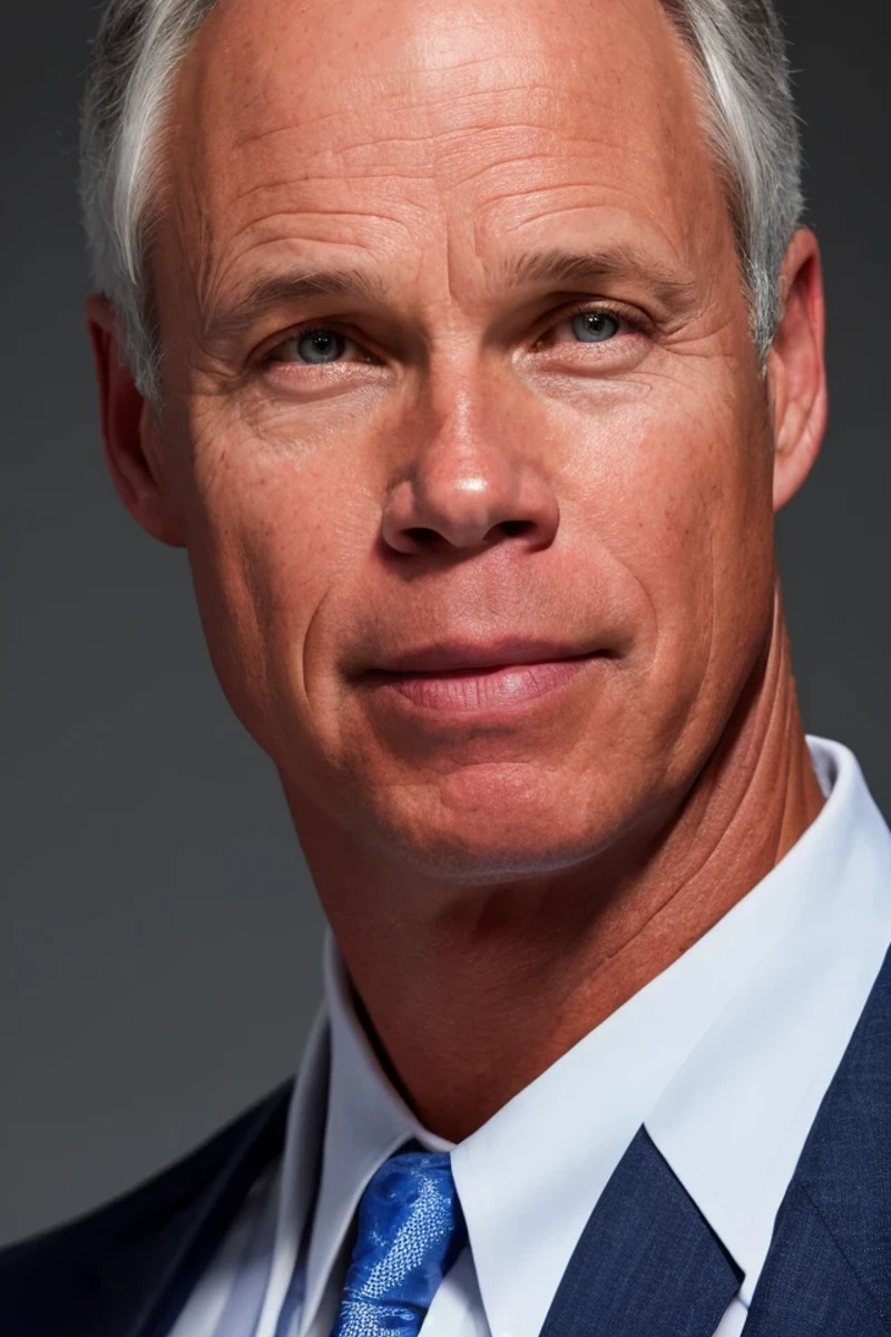 ron johnson <lora:senate_097_ron_johnson:0.65> , face closeup, face focus, shirt, formal, suit, collared shirt, white shirt, jacket,
American flag at background ,
best quality, masterpiece, HDR, professional, studio quality, highres,