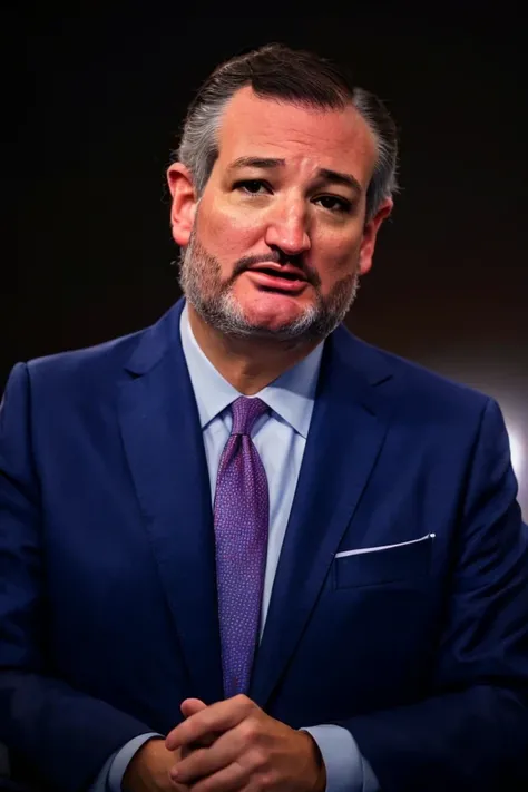 ted cruz <lora:senate_086_ted_cruz:0.65> , face closeup, face focus, shirt, formal, suit, collared shirt, white shirt, jacket,
American flag at background ,
best quality, masterpiece, HDR, professional, studio quality, highres,