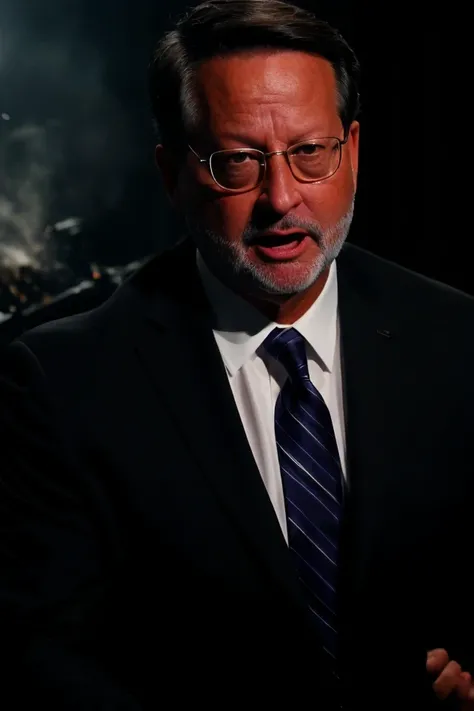 gary peters <lora:senate_044_gary_peters:0.65>, face closeup, face focus, shirt, formal, suit, collared shirt, white shirt, jacket,
explossion in the background, fire and smoke, movie poster,
best quality, masterpiece, HDR, professional, studio quality, highres,