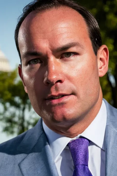 mike lee <lora:senate_087_mike_lee:0.65> , face closeup, face focus, shirt, formal, suit, collared shirt, white shirt, jacket,
capitol hill at background,
best quality, masterpiece, HDR, professional, studio quality, highres,