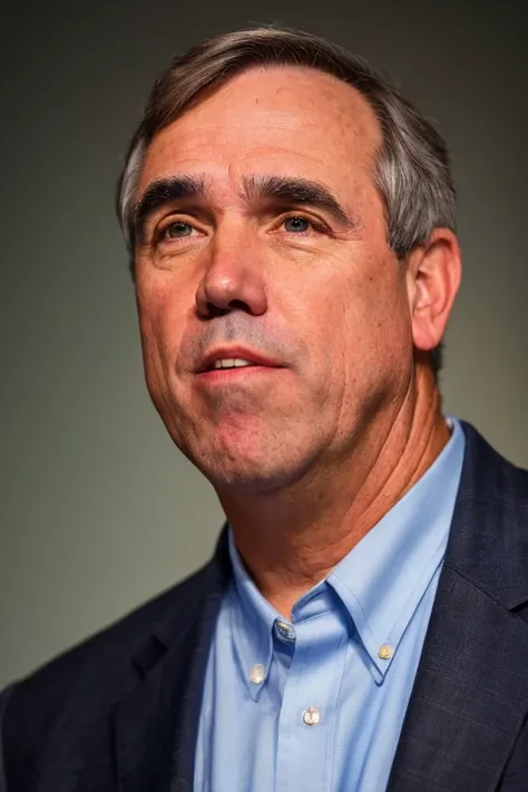 jeff merkley <lora:senate_074_jeff_merkley:0.65> , face closeup, face focus, shirt, formal, suit, collared shirt, white shirt, jacket,
American flag at background ,
best quality, masterpiece, HDR, professional, studio quality, highres,