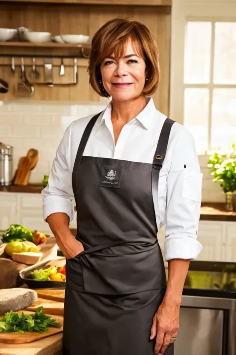 tina smith <lora:senate_046_tina_smith:0.65> , face closeup, face focus, shirt, formal, suit, collared shirt, white shirt, jacket,
wearing a chef hat and apron, with a kitchen in the background,
best quality, masterpiece, HDR, professional, studio quality, highres,
