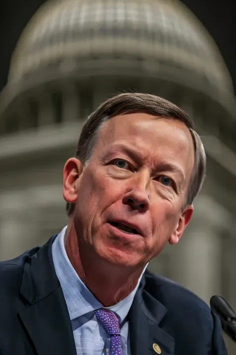 john hickenlooper <lora:senate_012_john_hickenlooper:0.65> , face closeup, face focus, shirt, formal, suit, collared shirt, white shirt, jacket,
capitol hill at background,
best quality, masterpiece, HDR, professional, studio quality, highres,