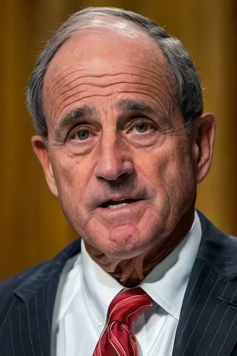 jim risch <lora:senate_024_jim_risch:0.65> , face closeup, face focus, shirt, formal, suit, collared shirt, white shirt, jacket,
capitol hill at background,
best quality, masterpiece, HDR, professional, studio quality, highres,
