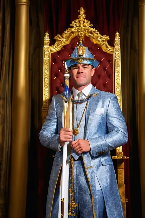todd young <lora:senate_027_todd_young:0.65> , face closeup, face focus, shirt, formal, suit, collared shirt, white shirt, jacket,
Clad in a medieval jester outfit with bells on the hat, standing in a castle's throne room, holding a scepter with a funny face on top,
best quality, masterpiece, HDR, professional, studio quality, highres,