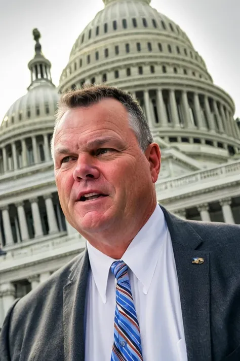 jon tester <lora:senate_051_jon_tester:0.65> , face closeup, face focus, shirt, formal, suit, collared shirt, white shirt, jacket,
capitol hill at background,
best quality, masterpiece, HDR, professional, studio quality, highres,