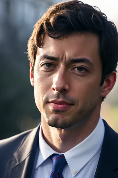 jon ossoff <lora:senate_019_jon_ossoff:0.65> , face closeup, face focus, shirt, formal, suit, collared shirt, white shirt, jacket,
capitol hill at background,
best quality, masterpiece, HDR, professional, studio quality, highres,