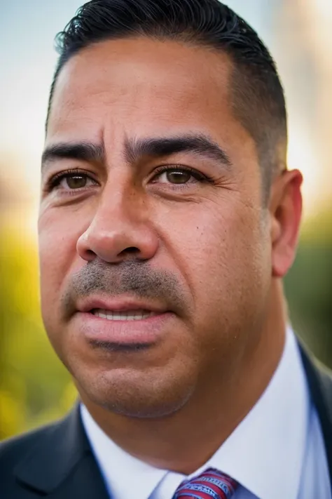ben ray lujan <lora:senate_062_ben_ray_lujan:0.65> , face closeup, face focus, shirt, formal, suit, collared shirt, white shirt, jacket,
capitol hill at background,
best quality, masterpiece, HDR, professional, studio quality, highres,