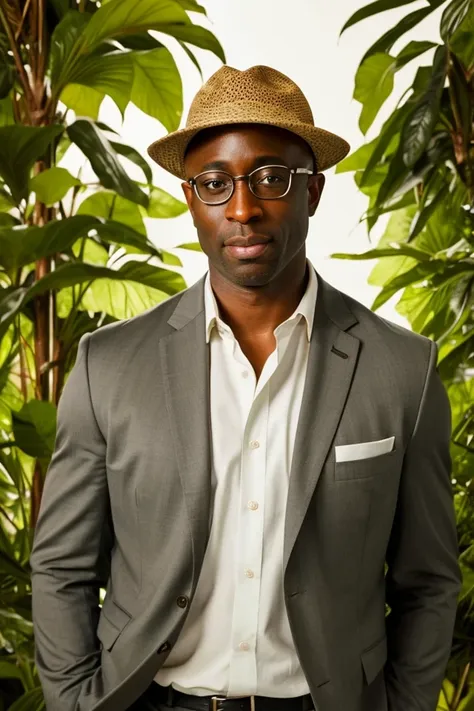 raphael warnock <lora:senate_020_raphael_warnock:0.65> , face closeup, face focus, shirt, formal, suit, collared shirt, white shirt, jacket,
Wearing a safari outfit with pith helmet, standing in a jungle setting,
best quality, masterpiece, HDR, professional, studio quality, highres,