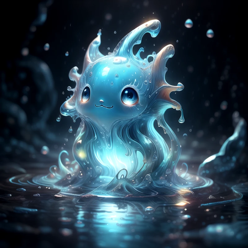 <lora:WorldofWater:0.7>, worldofwater, water flowing, beautiful detail, shiny water, reflective water, beautiful lighting, rain drops, falling water, water splash,
BREAK <lora:water-energy-drop-style-darquelilly-v1:0.7>, waterenergydropstyle, swirling water, deep blue water, beautiful colors,
BREAK water Spirit, cute, flowing with water, <lora:F_slime02:0.6>, slime, blue slime, slime body, dynamic movement, splashing,
BREAK fantz monster design, <lora:funnyCreatures_v1:0.2>, liquid creature, water spirit, cute, big eyes, adorable face,