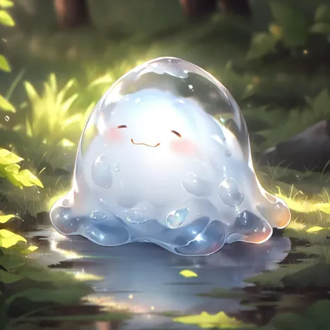 <lora:F_slime02:1> white slime