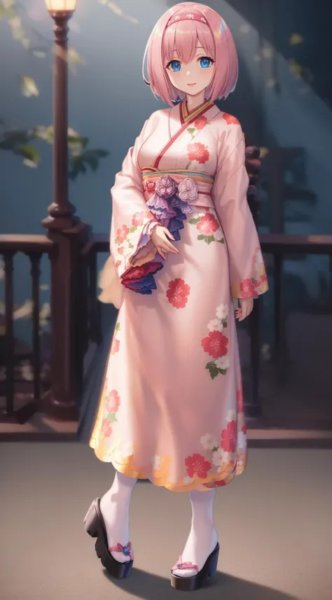 ((((ultra illustrated style:1.0)))),best quality,best animated,masterpiece,ray tracing, global illumination,yui spring,1girl, solo, looking at viewer,pink hair,full body,<lora:yui spring:0.8>