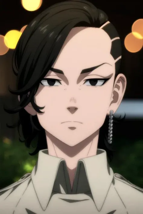 photorealistic, (4k), depth of field, (Masterpiece), (realistic skin texture), extremely detailed, intricate, hyper detailed, high resolution, professional photography, bokeh, depth of field, sharp detail, best quality, looking at viewer, 1boy, solo, male focus, <lora:hajime_kokonoi:0.8>, hajime_kokonoi, black hair, black eyes, short hair, bangs