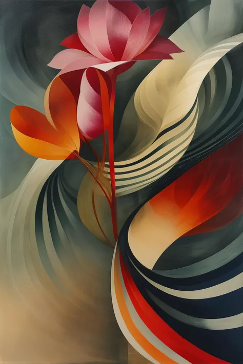 masterpiece,best quality,<lora:tbh101-:1>,patten,style of Tomma Abts,illustration,portrait,flower,