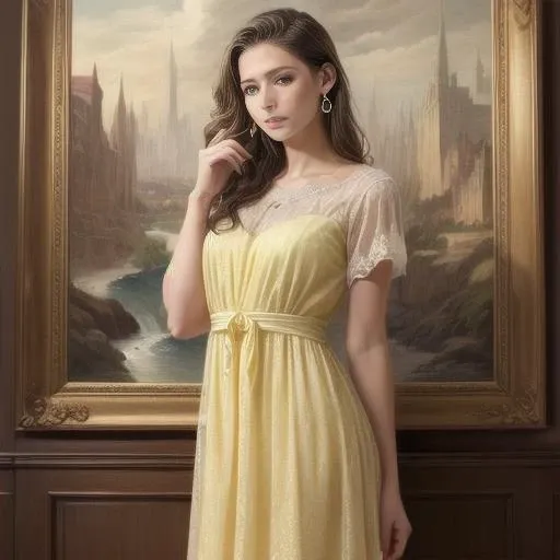 really intricate background, masterpiece, ultra realist, Lemon Gold dress<lora:add_detail:0.6>