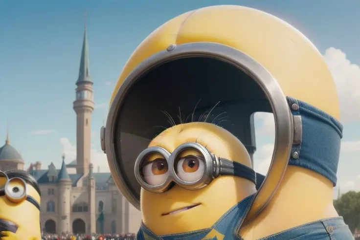 really intricate background, masterpiece, ultra realist, Minions: The Rise of Gru (2022)