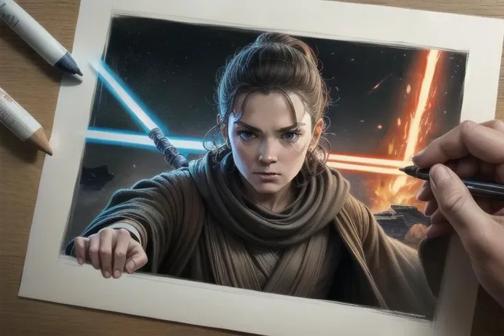 anime drawing Star Wars: Episode VII - The Force Awakens (2015)<lora:add_detail:0.5>