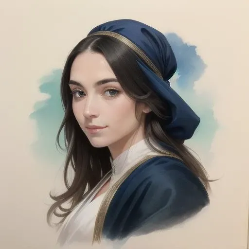 portrait parfait , visage parfait , photoraliste, une mongole avec une robe Bleu marine encre avec beaucoup de dtail et un arrire plan avec beaucoup de dtail