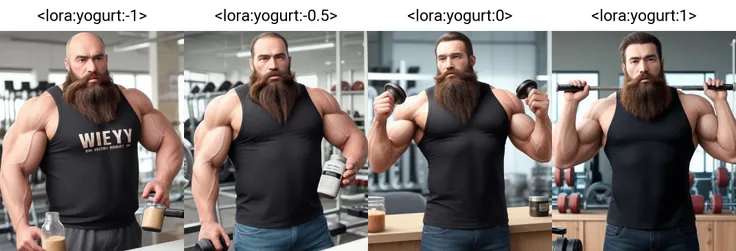 <lora:yogurt:-1>, beard man, whey, protein, jar