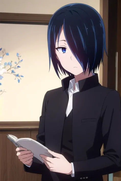 yuuishigami, <lora:yuu ishigami s3-lora-nochekaiser:1>,
yuu ishigami, black hair, blue hair, male focus, (hair over one eye:1.5), (black eyes:1.3),
BREAK shirt, school uniform, jacket, white shirt, open clothes, black jacket, gakuran,
BREAK indoors, classroom,
BREAK looking at viewer, (cowboy shot:1.5),
BREAK <lyco:GoodHands-beta2:1>, (masterpiece:1.2), best quality, high resolution, unity 8k wallpaper, (illustration:0.8), (beautiful detailed eyes:1.6), extremely detailed face, perfect lighting, extremely detailed CG, (perfect hands, perfect anatomy),