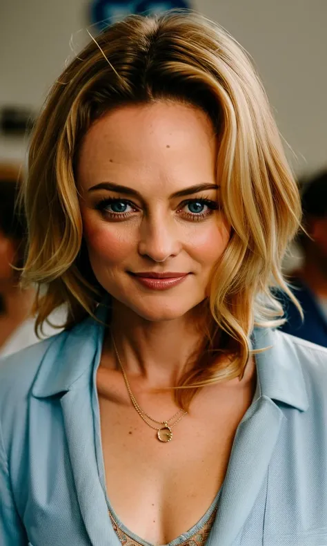 paparazzi shot of Heather Graham ((braless)) wearing only a doctors jacket and nothing else, on the set of Scrubs, in a hospital, extremely high quality RAW photograph, detailed background, intricate, Exquisite details and textures, highly detailed, ultra detailed photograph, warm lighting, artstation, 4k, sharp focus, high resolution, detailed skin, detailed eyes, 8k uhd, dslr, low harsh lighting, high quality, film grain, Fujifilm XT3,