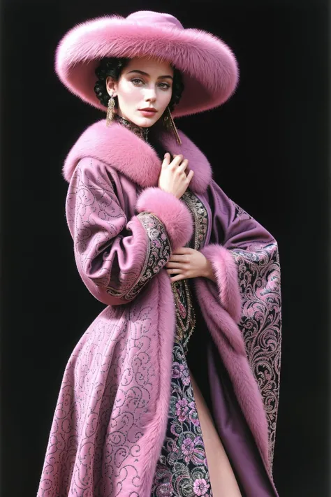 ((Masterpiece, best quality,edgQuality)), excited,standing,posing for a picture,cowboy shot,
edgJG fashion, a woman in a pink dress and a pink fur coat ,wearing edgJG_style clothing
<lora:edgGalliano:1>