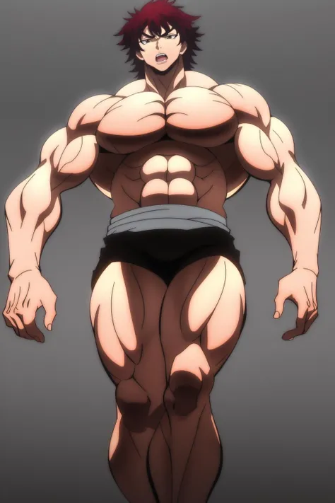 sexy anime boys flexing their sweaty bodies in underwear, shirtless, anime art style