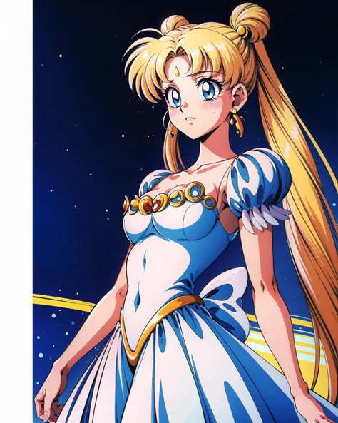 (SMUsagiTsukino:0.5), <lyco:SMUsagiTsukinoV6:0.6>, 1girl, cowboy shot, solo, SMPrincessOutfit, Princess Serenity, highres, (1990s \(style\):1.1) , <lora:add_detail:0.65>, masterpiece, best quality, perfect composition