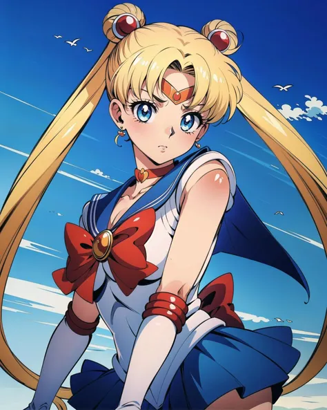 SMUsagiTsukino, <lyco:SMUsagiTsukinoV6:0.6>, 1girl, standing, cowboy shot, solo, StandardSenshiOutfit, detailed face, detailed eyes, highres, <lora:add_detail:0.65>, masterpiece, best quality, perfect composition